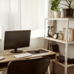 home-office-with-computer-and-shelf