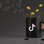 3d-rendering-of-some-emojis-falling-into-a-black-cup-with-the-tik-tok-logo